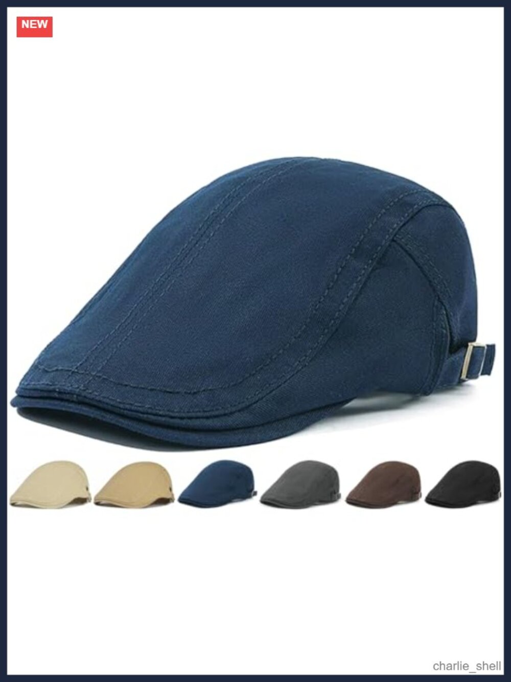 Men's Cotton Polyester Newsboy Cap Adjustable Ivy Hat